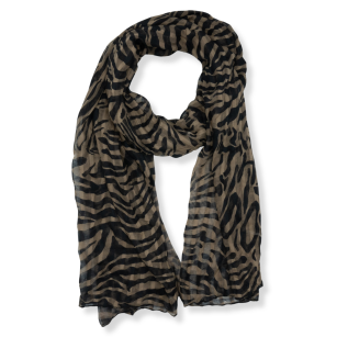WOMEN'S SCARF, BROWN AND BLACK                                                                                        SZAL-1