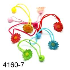 SCRUNCHIES WITH FLOWERS 4160-7
