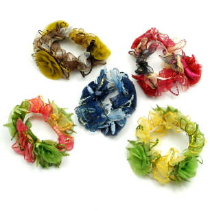 SCRUNCHIES WITH ORNAMENTS                                                                          0176-34
