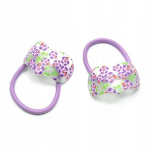 HAIR RUBBERS WITH FLOWER DECORATION (2 PCS)                                                                                       0339-514