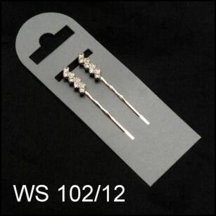 WAVED HAIR GRIP WITH JET WS 102/12
