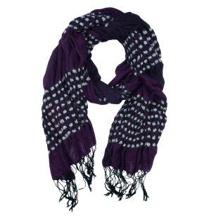 WOMEN'S PURPLE SCARF WITH FRINGES                                                                  SZAL-26