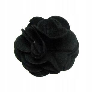 WOMEN'S BLACK FLOWER BROOCH MADE OF FELT                                                                                   0615-771