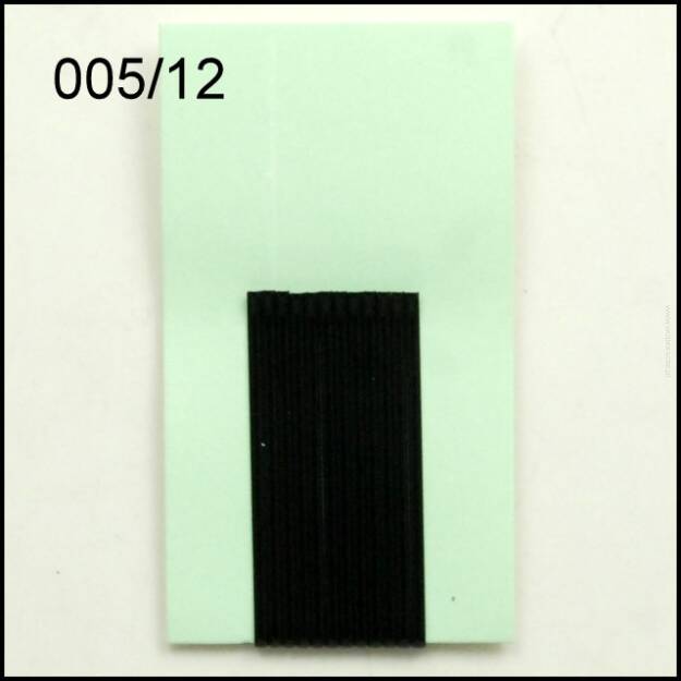 BLACK STRAIGHT HAIRGRIP 5 cm 12 szt 005/12
