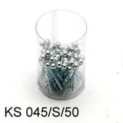 HAIRPINS WITH SILVER PEARL KS 045/S/50