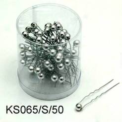 KSSILVER HAIRPINS WITH SILVER PEARLS KSS065