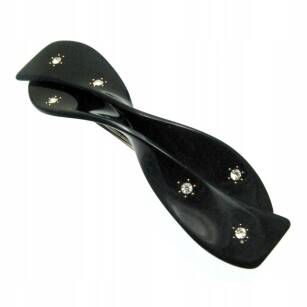 HAIR BUCKLE/AUTOMATIC, BLACK WITH SEQUINS                                                              0028-3