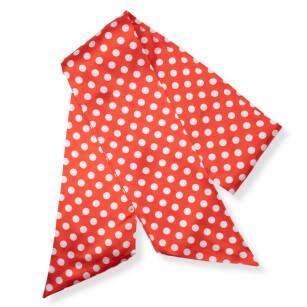WOMEN'S RED SCARF WITH WHITE DOTS                                                                             AP-11 