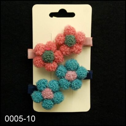 SPINKI DO WŁOSÓW DZIECIĘCE Z OZDOBAMI 4 SZTUKI (0005-10)