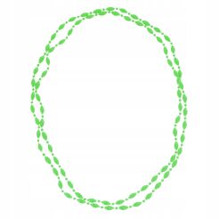 KORALE PLASTIKOWE DŁUGIE DROBNE ZIELONE                                                           0617-1007