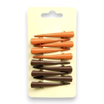 SPINKI /  PELIKANY DO WŁOSÓW  MIX BRĄZ /BEŻ 10 SZTUK                             (0006-51 SAM)