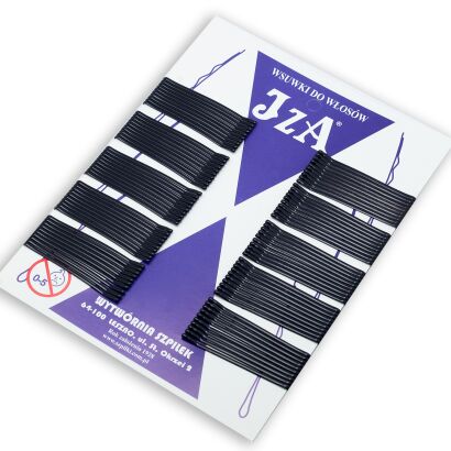 WSUWKA PROSTA CZARNA 5 CM 2 KULKI 100 SZTUK                                  (105/100)