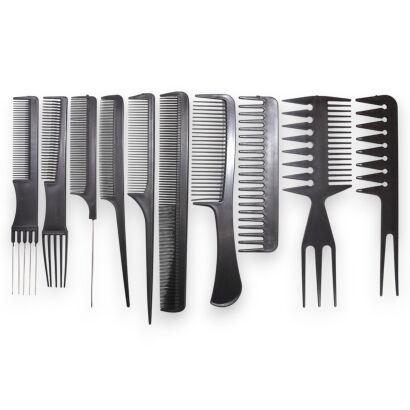 ZESTAW GRZEBIENI FRYZJERSKICH 10 SZTUK (179-080)
