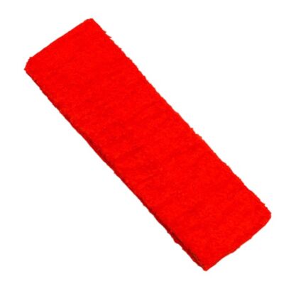 OPASKA NA GŁOWĘ ELASTYCZNA Z FROTY CZERWONA 6 CM (0193-11 AS)