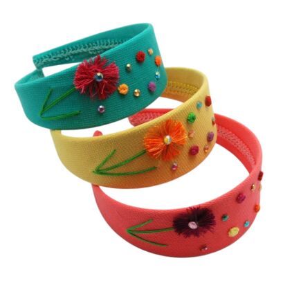 OPASKA DO WŁOSÓW KOLOROWA SZEROKA 3 SZTUKI  (0019-01 SA)