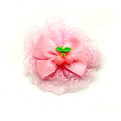 SPINKI DO WŁOSÓW DZIECIĘCE RÓŻOWE KOKARDKI 2 SZTUKI (0300-05)