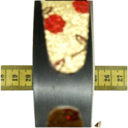 OPASKA SZEROKA BROKATOWA Z KOKARDKĄ W RÓŻE  3 SZTUKI                                    (0790 SA) - 4