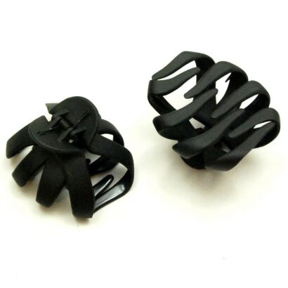 SZCZĘKI /KLAMRY CZARNE MATOWE 6 SZTUK     (0241 SA)